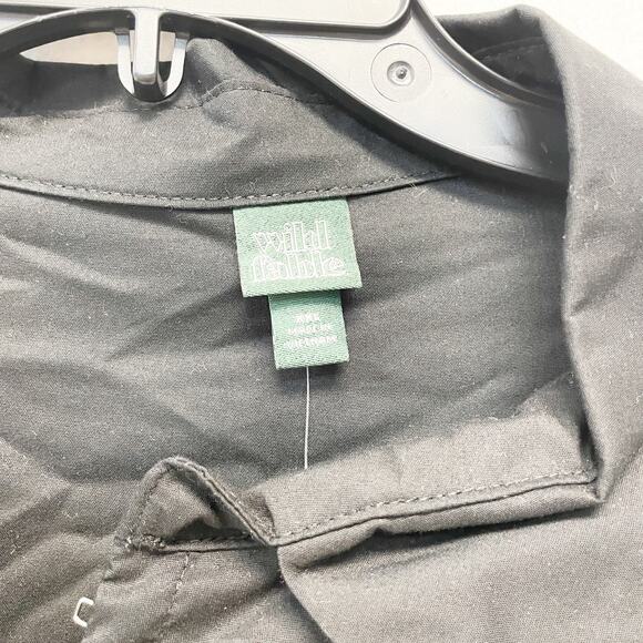 Wild Fable Women's Long Sleeve Cropped Corset Shirt Black Size Medium - Picture 3 of 5